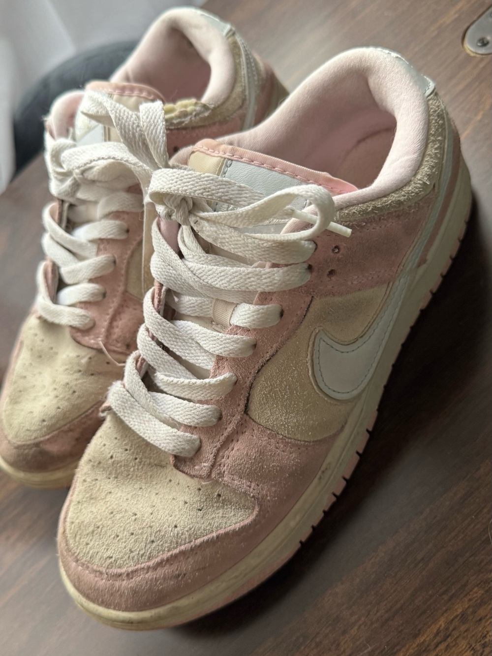 Nike Low-Top Sneakers in Soft Pink & Cream